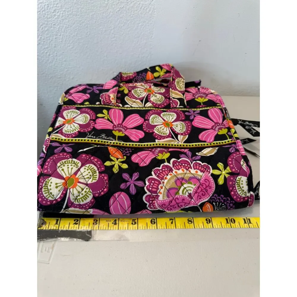 Vera Bradley Travel Bag Flutterby Pink Purple Black Hanging Accessory Carryall